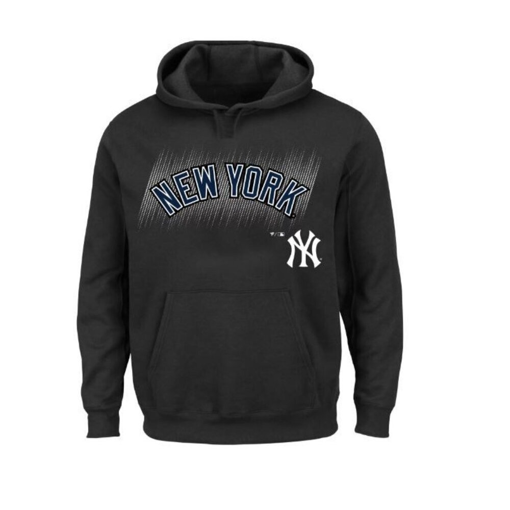 MLB Men's New York Yankees Black Big & Tall Fleece Hoodie Sweatshirt 2XLT NEW